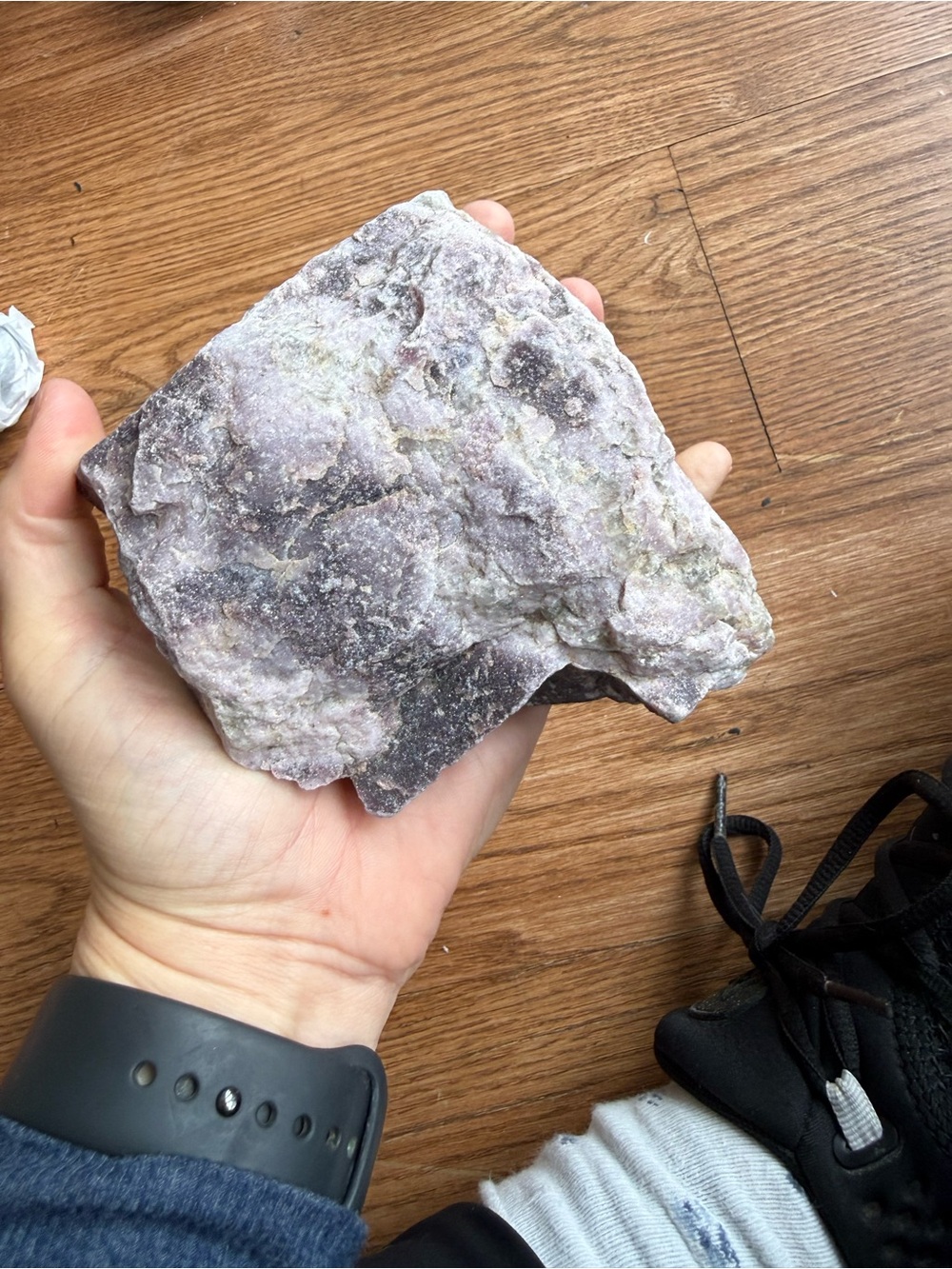 Large raw piece of lepidolite - crystal rough - over 2 lbs